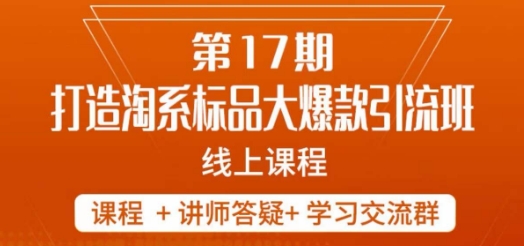 南掌柜-第17期打造淘系标品大爆款，5天线上课-灵动共创