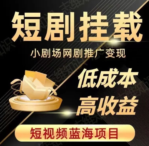 2023短视频蓝海项目，抖音快手短剧推广变现教程，低成本高收益-灵动共创