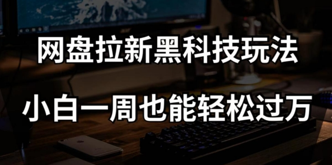 网盘拉新黑科技玩法，小白一周也能轻松过万【全套视频教程+黑科技】【揭秘】-灵动共创