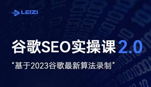 雷子·谷歌SEO 2.0实战课，独立站询盘自由必备，基于2023谷歌最新算法录制-灵动共创