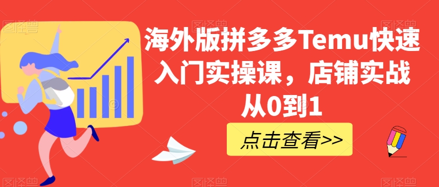 海外版拼多多Temu快速入门实操课，店铺实战从0到1-灵动共创