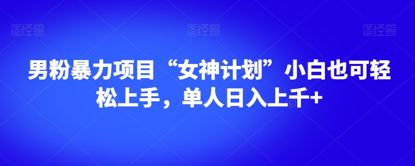 男粉暴力项目“女神计划”小白也可轻松上手，单人日入上千+【揭秘】-灵动共创