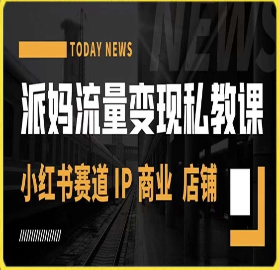 派妈流量变现私教课，小红书赛道IP  商业  店铺 -灵动共创