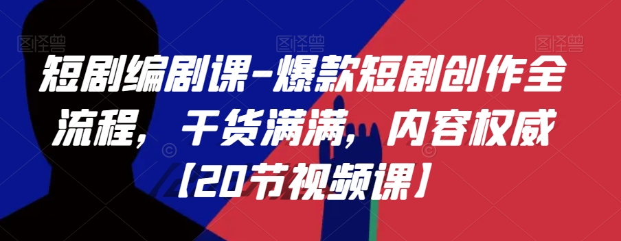 短剧编剧课-爆款短剧创作全流程，干货满满，内容权威【20节视频课】-灵动共创