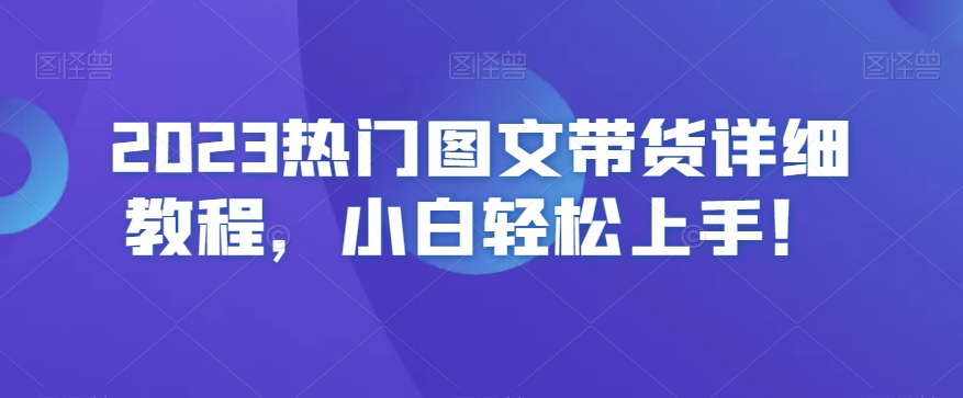 2023热门图文带货详细教程，小白轻松上手！-灵动共创
