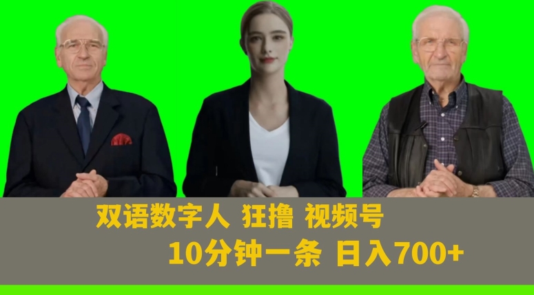 Ai生成双语数字人狂撸视频号，日入700+内附251G素材【揭秘】-灵动共创