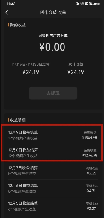最新撸视频号‮作创‬者‮益收‬课程，测通了视频号分成计划，一天百来块-灵动共创