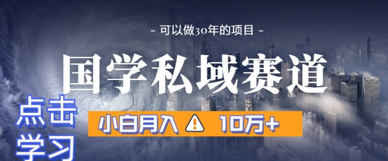 暴力国学私域赛道，小白月入10万+，引流+转化完整流程【揭秘】-灵动共创