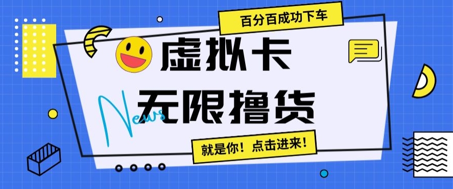 虚拟卡无限撸货，百分百成功下车【仅揭秘】-灵动共创
