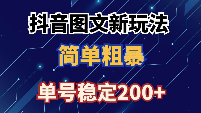 抖音图文流量变现，抖音图文新玩法，日入200+【揭秘】-灵动共创