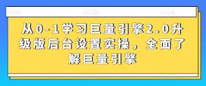 从0-1学习巨量引擎2.0升级版后台设置实操，全面了解巨量引擎-灵动共创