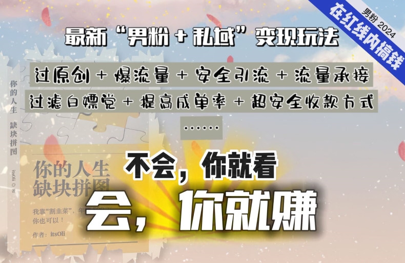 2024，“男粉+私域”还是最耐造、最赚、最轻松、最愉快的变现方式【揭秘】-灵动共创