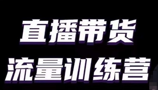 直播带货流量训练营，小白主播必学直播课-灵动共创