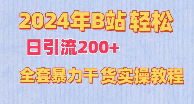 2024年B站轻松日引流200+的全套暴力干货实操教程【揭秘】-灵动共创