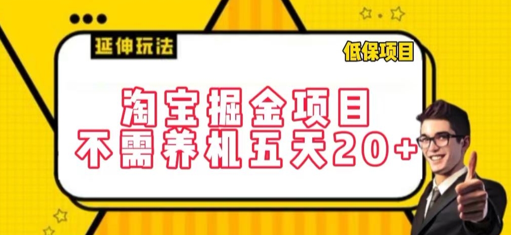 淘宝掘金项目，不需养机，五天20+，每天只需要花三四个小时【揭秘】-灵动共创