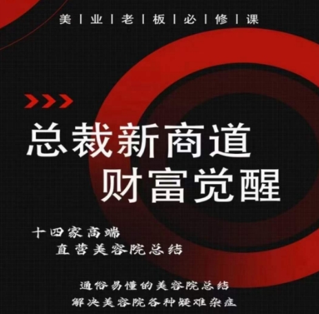 总裁新商道(美业老板必修课)，通俗易懂的美容院总结，解决美容院各种疑难杂症-灵动共创