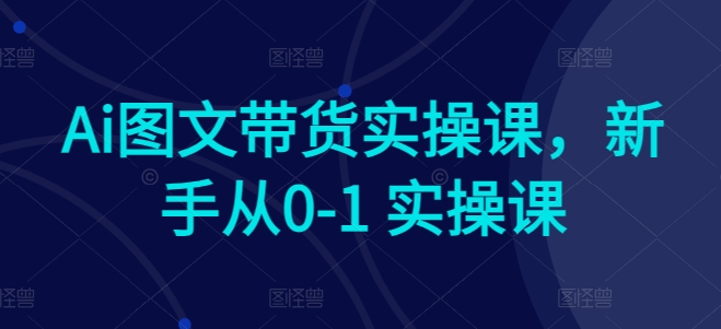 Ai图文带货实操课，新手从0-1 实操课-灵动共创