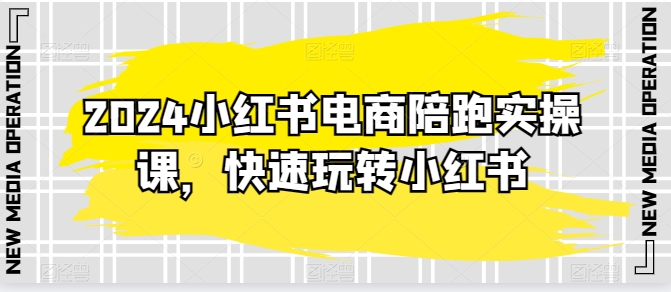 2024小红书电商陪跑实操课，快速玩转小红书，超过20节精细化课程-灵动共创