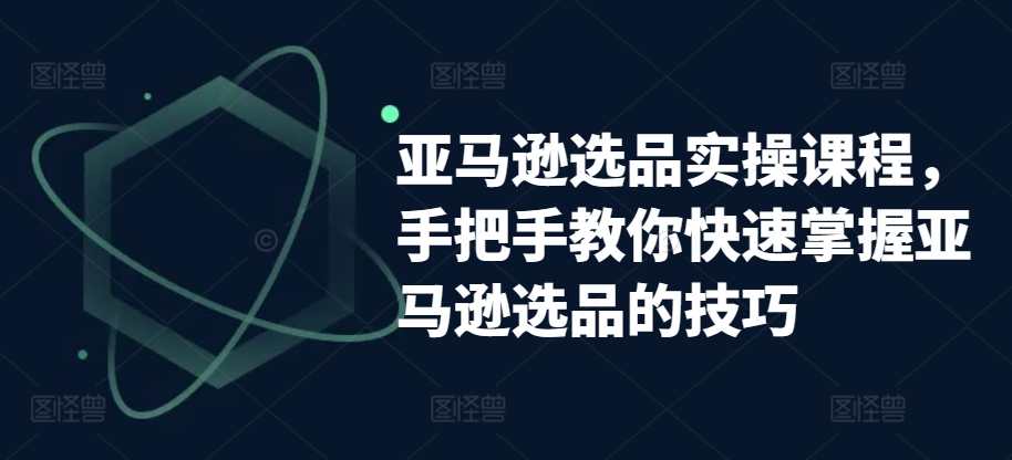 亚马逊选品实操课程，手把手教你快速掌握亚马逊选品的技巧-灵动共创