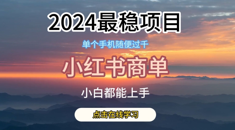 2024最稳蓝海项目，小红书商单项目，没有之一【揭秘】-灵动共创