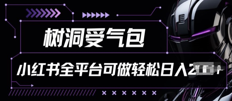 小红书等全平台树洞受气包项目，轻松日入一两张【揭秘】-灵动共创
