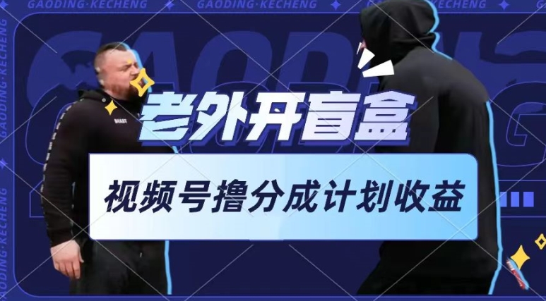 老外开盲盒视频，撸视频号分成计划收益，每天只需一小时，新手小白轻松上手【揭秘】-灵动共创