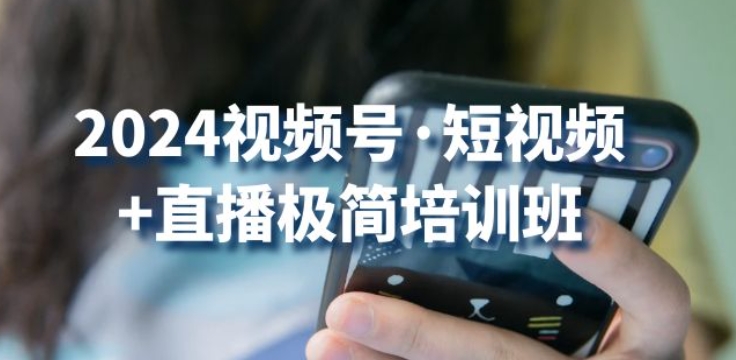 2024视频号·短视频+直播极简培训班：抓住视频号风口，流量红利-灵动共创