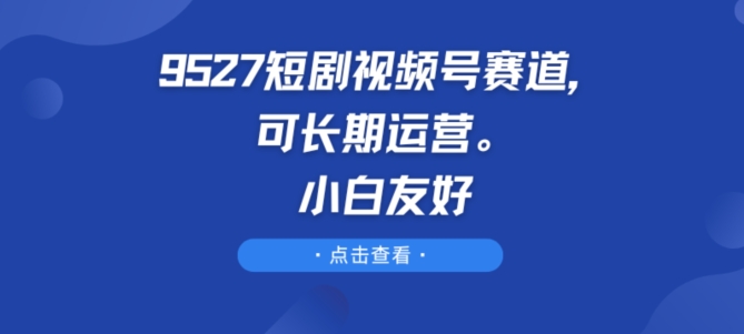 9527短剧视频号赛道，可长期运营，小白友好【揭秘】-灵动共创