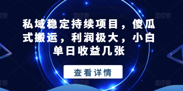 私域稳定持续项目，傻瓜式搬运，利润极大，小白单日收益几张【揭秘】-灵动共创