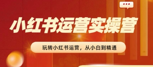 2024小红书运营实操营，​从入门到精通，完成从0~1~100-灵动共创