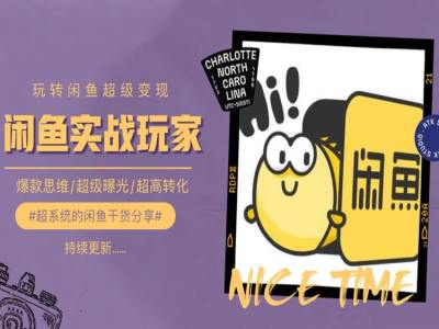 手把手教你0到1系统玩转闲鱼变现，爆款思维/超级曝光/超高转化-灵动共创