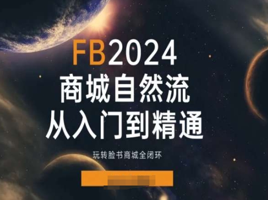 2024Faceboo商城自然流(从入门到精通)，玩转脸书商城全闭环-灵动共创
