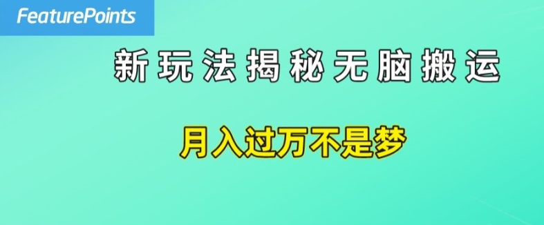 简单操作，每天50美元收入，搬运就是赚钱的秘诀【揭秘】-灵动共创
