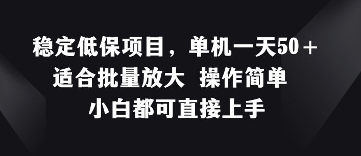 稳定低保项目，单机一天50+适合批量放大 操作简单 小白都可直接上手【揭秘】-灵动共创