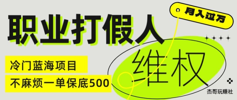 职业打假人电商维权揭秘，一单保底500，全新冷门暴利项目【仅揭秘】-灵动共创
