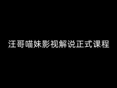 汪哥影视解说正式课程：剪映/PR教学/视解说剪辑5大黄金法则/全流程剪辑7把利器等等-灵动共创