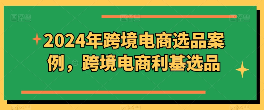 2024年跨境电商选品案例，跨境电商利基选品（更新）-灵动共创