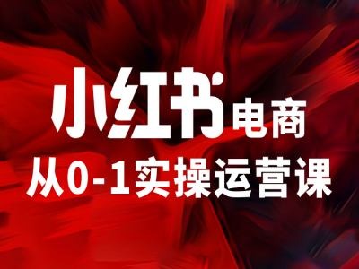 小红书电商从0-1实操运营课，让你从小白到精英-灵动共创