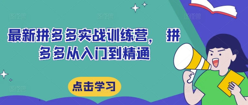 最新拼多多实战训练营， 拼多多从入门到精通-灵动共创