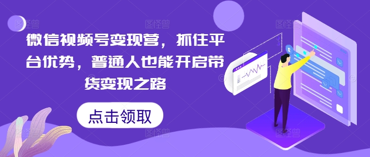 微信视频号变现营，抓住平台优势，普通人也能开启带货变现之路-灵动共创