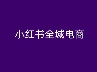 小红书全域电商，小红书电商教程-灵动共创