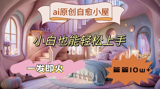 ai原创治愈小屋，小白也能轻松上手，一发即火，篇篇10w+【揭秘】-灵动共创