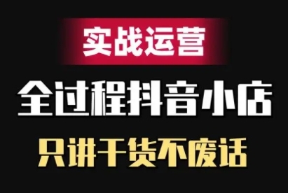 抖音小店精细化实战运营，只讲干货不废话-灵动共创