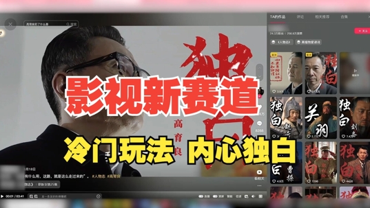 最新影视解说玩法，人物独白，30天涨粉24万+，全流程拆解【揭秘】-灵动共创
