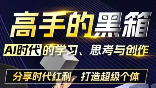 高手的黑箱：AI时代学习、思考与创作-分红时代红利，打造超级个体-灵动共创