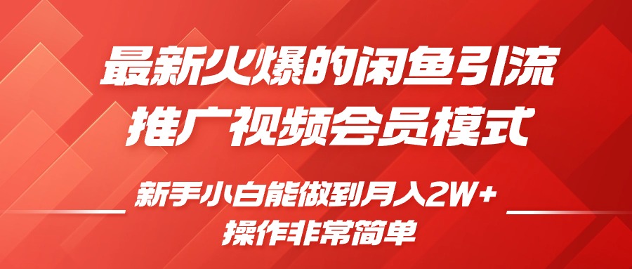 闲鱼引流推广影视会员，0成本就可以操作，新手小白月入过W+【揭秘】-灵动共创