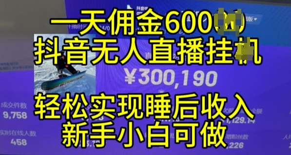 2024年11月抖音无人直播带货挂JI，小白的梦想之路，全天24小时收益不间断实现真正管道收益【揭秘】-灵动共创