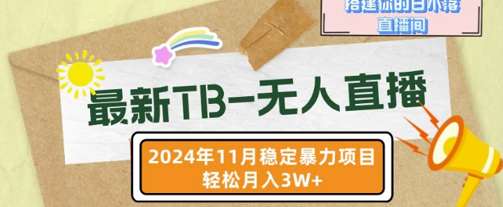 【最新TB-无人直播】11月最新，打造你的日不落直播间，轻松月入过W【揭秘】-灵动共创