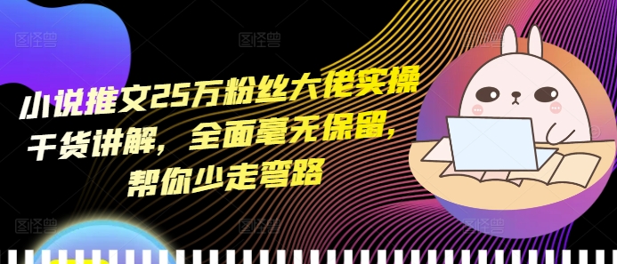 小说推文25万粉丝大佬实操干货讲解，全面毫无保留，帮你少走弯路-灵动共创