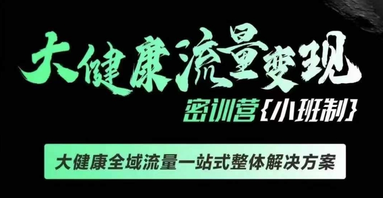 千万级大健康变现课线下课，大健康全域流量一站式整体解决方案-灵动共创